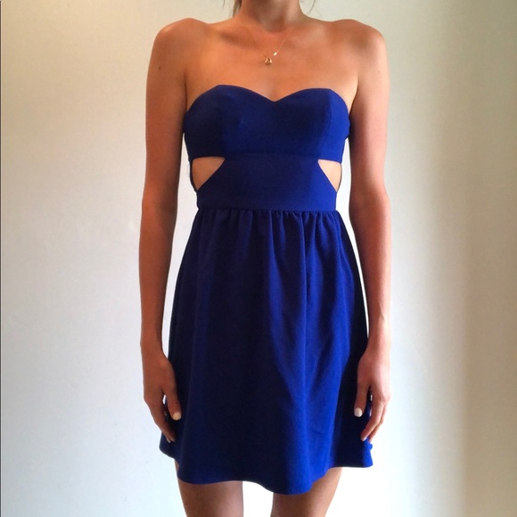 Nordstrom Royal Blue Strapless Cutout Dress - Picture 3 of 5